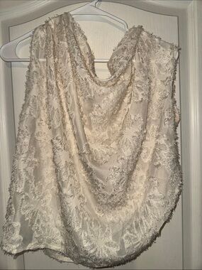 Cream Textured Sleeveless Women’s Top